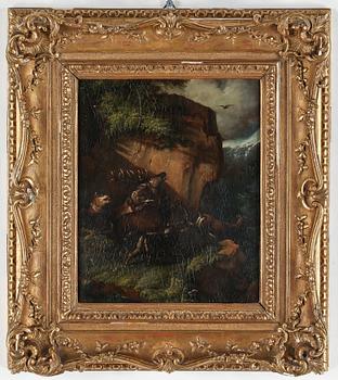FRIEDRICH GAUERMANN, tillskriven, olja på metall, ej signerad.