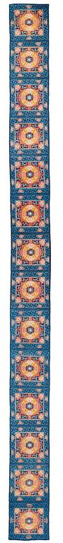 MEDITATION CARPET. Semi-antique Ningxia. 817 x 61 cm. China.