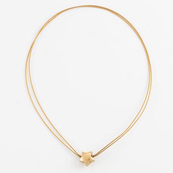 Ole Lynggaard, collier 18K guld med lås i form av stjärna,.