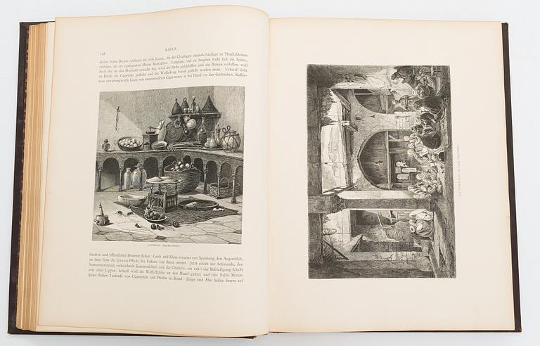 Georg Ebers, böcker i två volymer, "Aegypten", 2:a upplagan, Stuttgart & Leipzig 1879-80.