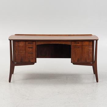 A rosewood-veneered desk, HP Hansen, Denmark, 1950's/60's.