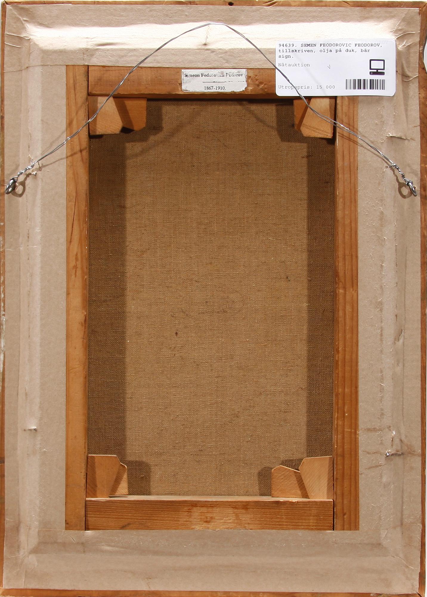 SEMEN FEODOROVIC FEODOROV, tillskriven, olja på duk, bär sign.