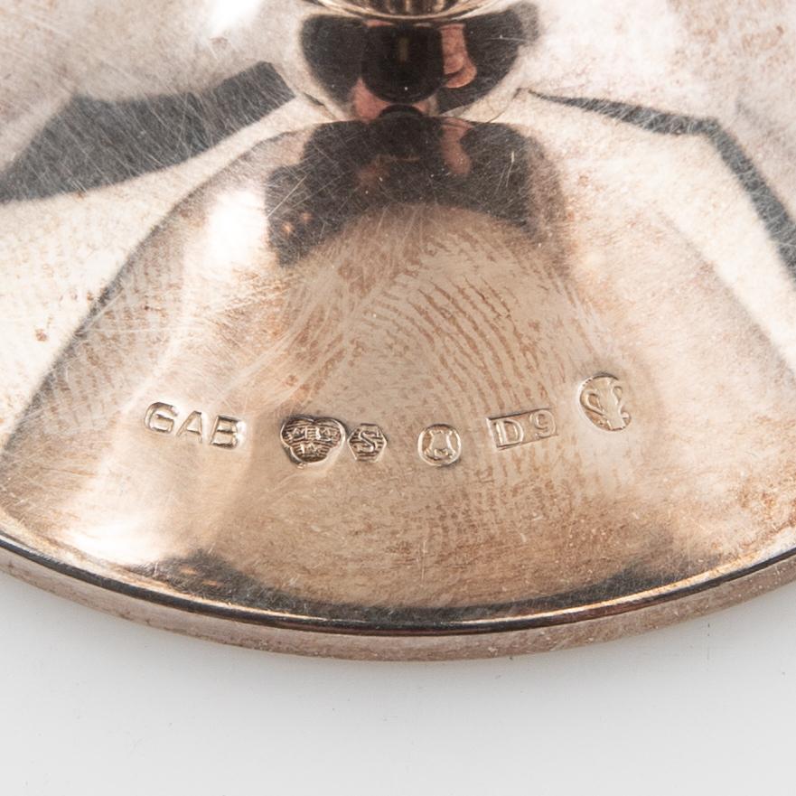 Cocktailbägare, 6 st, silver, GAB, Stockholm 1954.