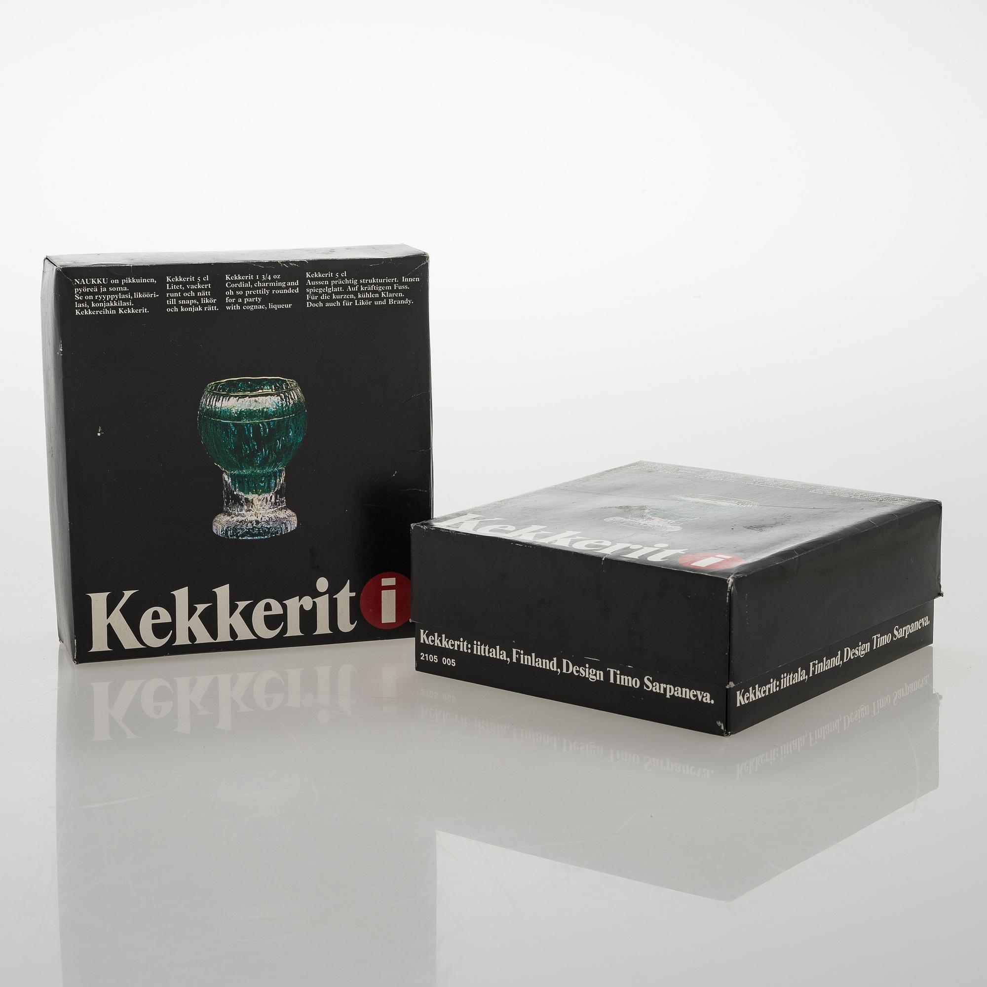 TIMO SARPANEVA, set of 12 'Naukku' drinking glasses from Kekkerit (Party) series for Iittala.
