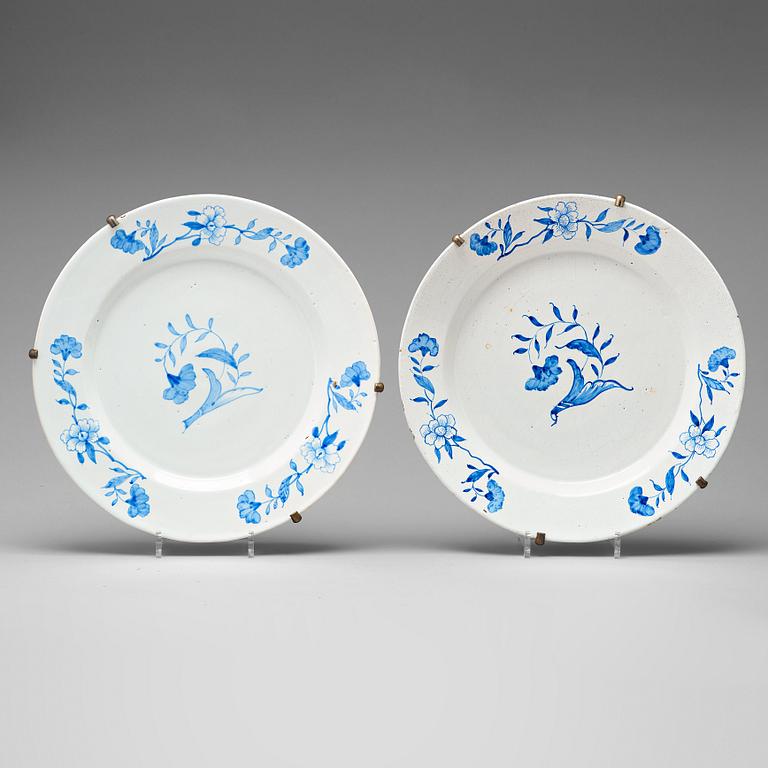 A pair of Swedish faience serving dishes, Rörstrand 1760's.