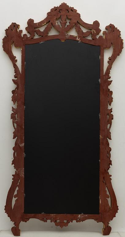 Floor mirror, Rococo style, second half of the 20th century.