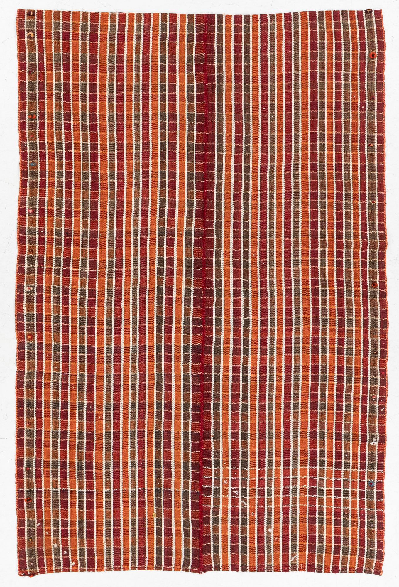 Täcke, slätvävd, Sannolikt Qashqai, Iran, ca 227 x 150 cm.