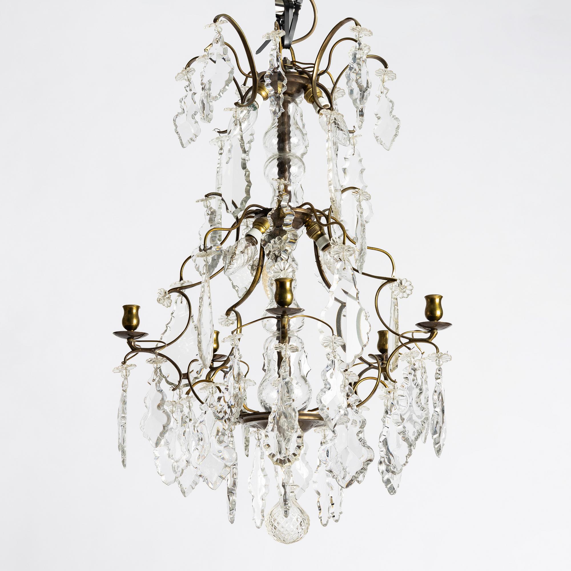 Chandelier, Rococo style, first half of the 20th century.