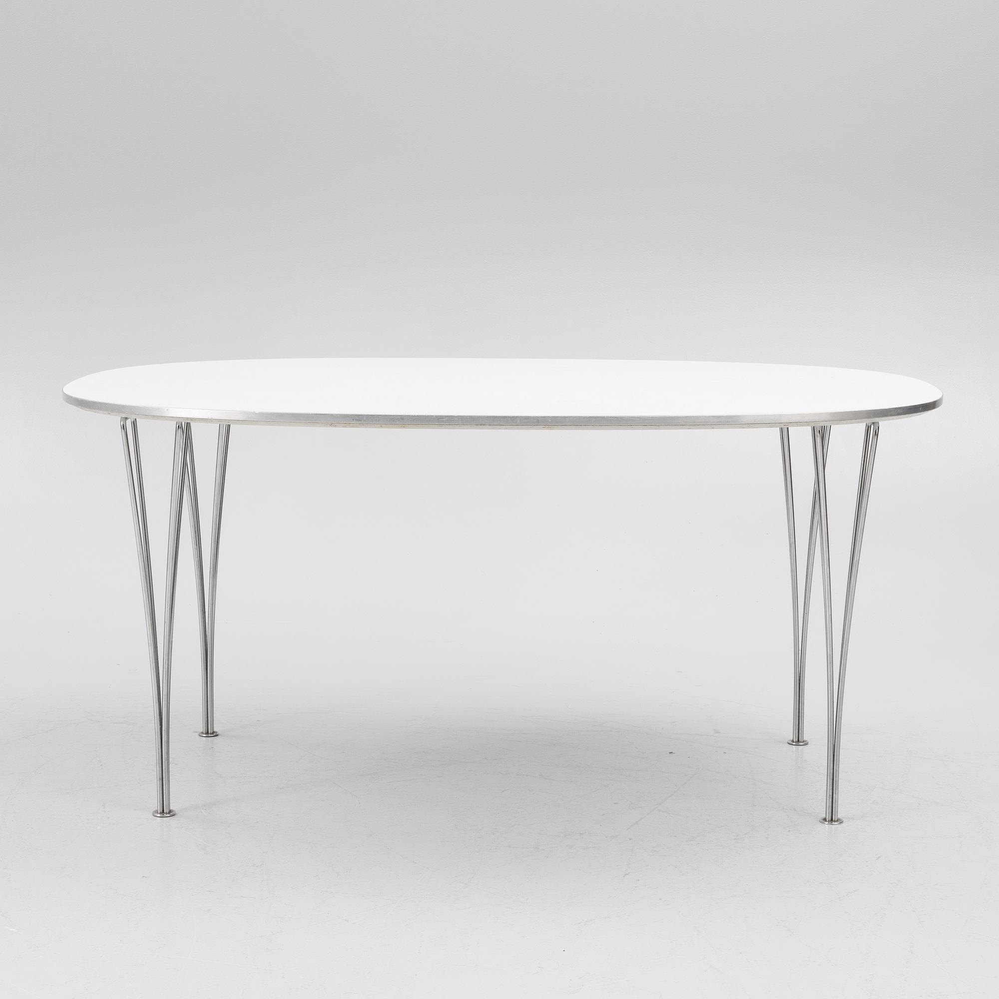 Bruno Mathsson & Piet Hein, matbord, "Superellips", Fritz Hansen, 1983.