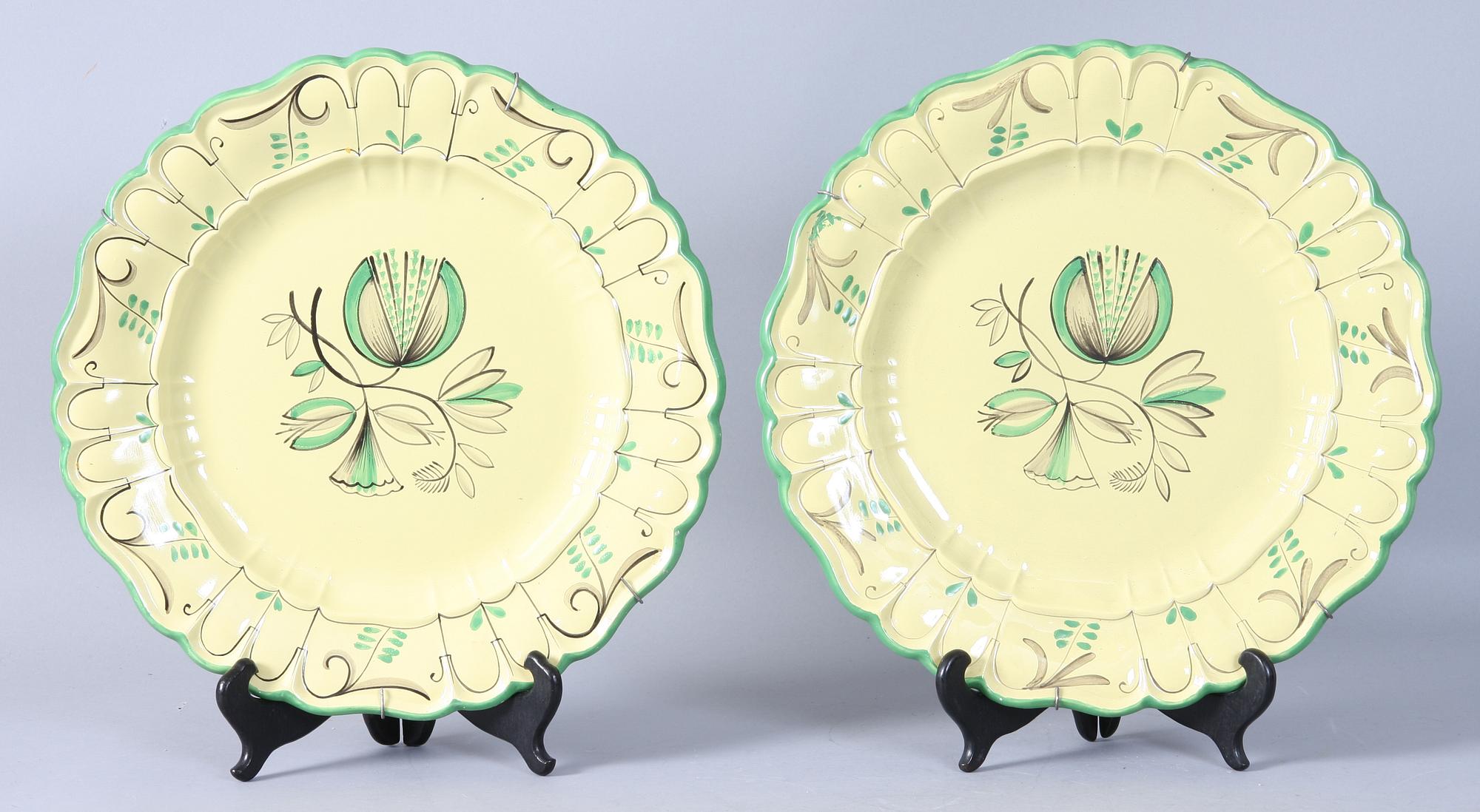 FAT, ett par, flintgods, Arthur Percy, Gefle Porslinsfabrik, 1930-tal.