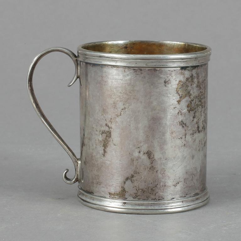 BÄGARE, silver, oidentifierad mästare, Stockholm, 1794, vikt ca 91 gram.