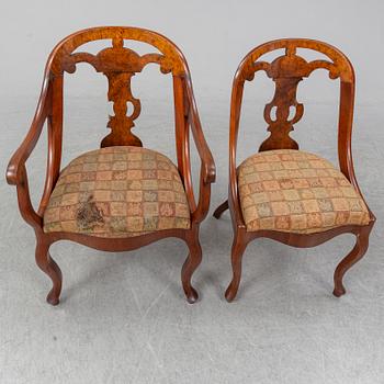 A set of seven 19th century chairs.