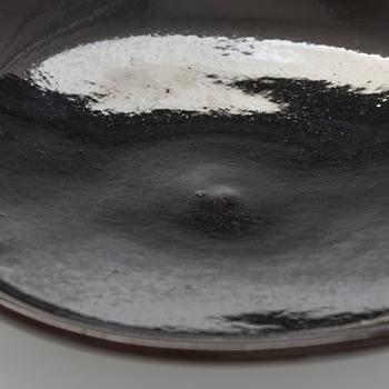 Marita Lybeck, A redclay bowl and plate, signed ML.
