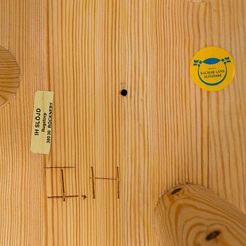 INGVAR HILDINGSSON, a pine stool, signed IH.