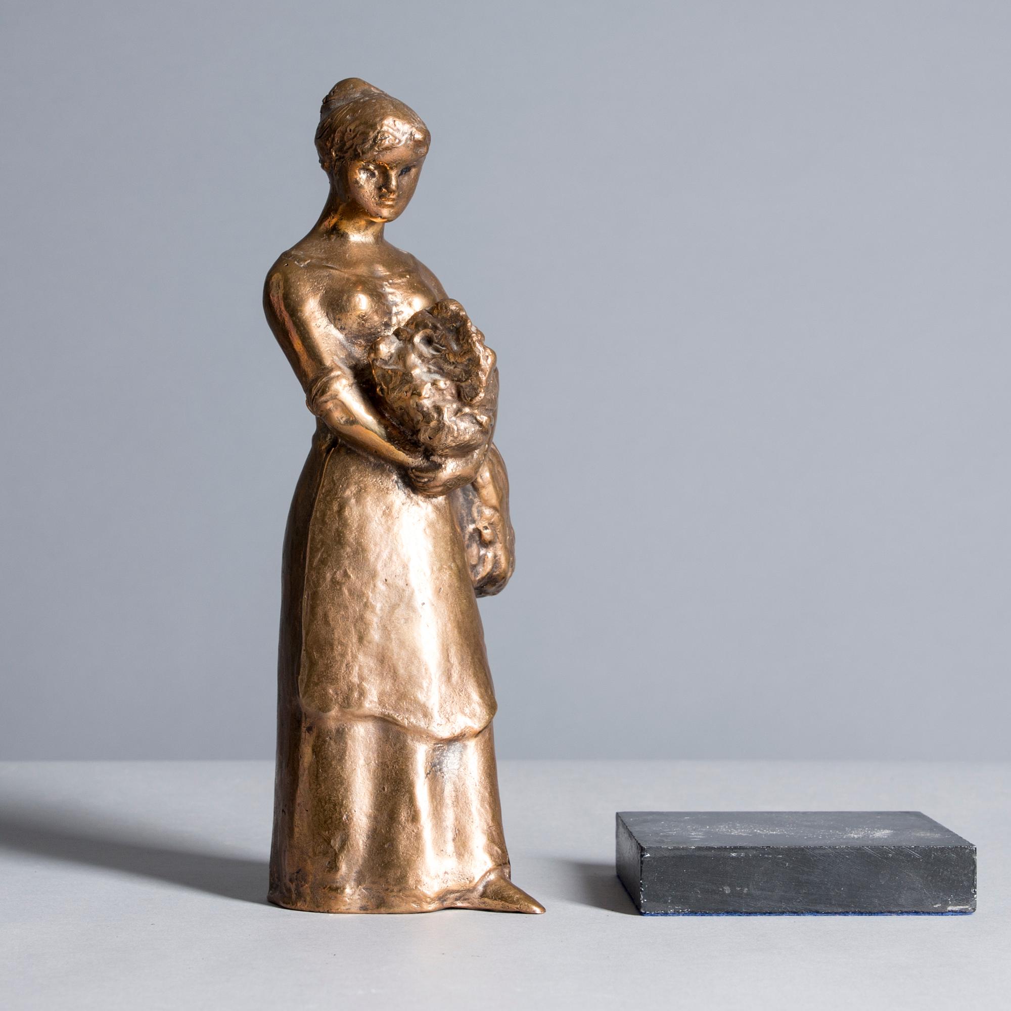 MATTI HAUPT, skulptur, polerad brons, signerad.
