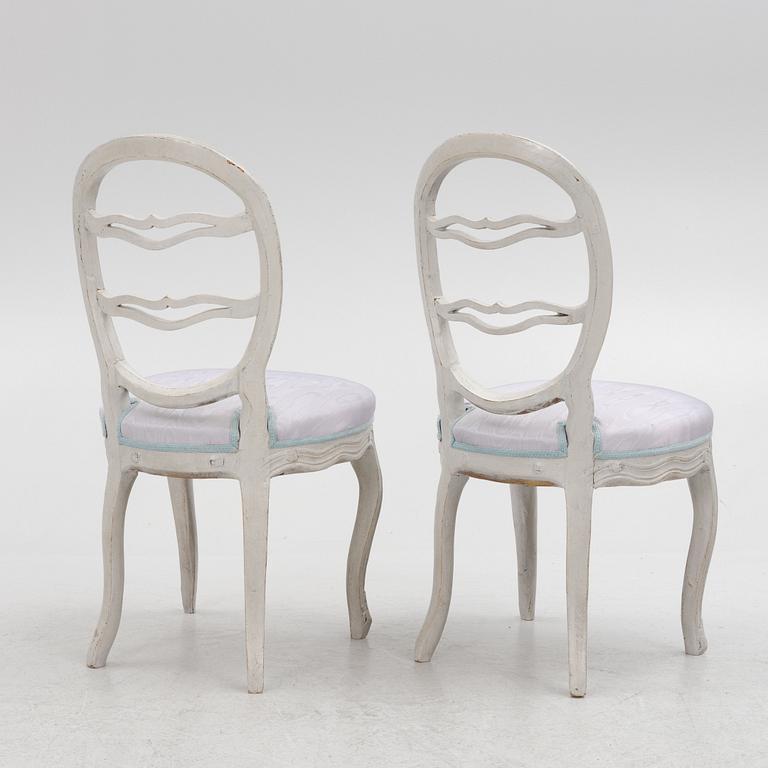 A Pair of Danish Rococo Chairs, 18th Century.