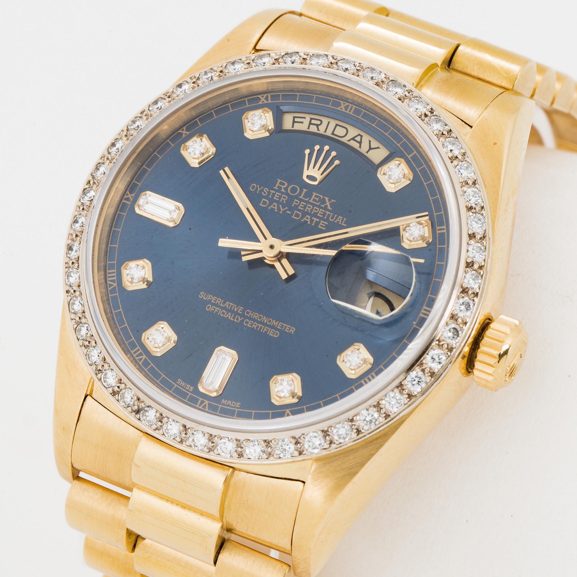 ROLEX, Oyster Perpetual, Day-Date, Chronometer, wristwatch, 36 mm,