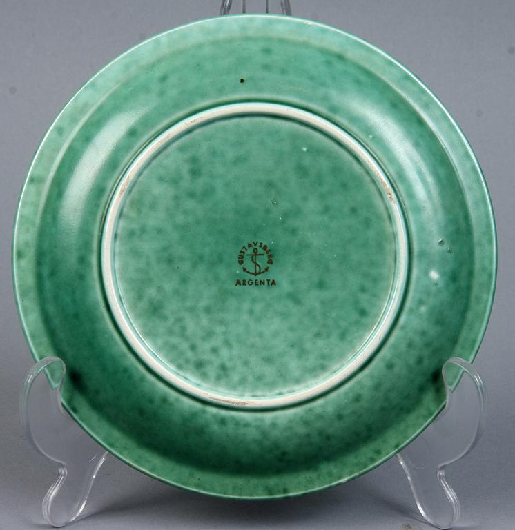 TALLRIKAR, 6 st, keramik, Björn Wiinblad, Rosenthal samt Argenta, Wilhelm Kåge, Gustavsberg.