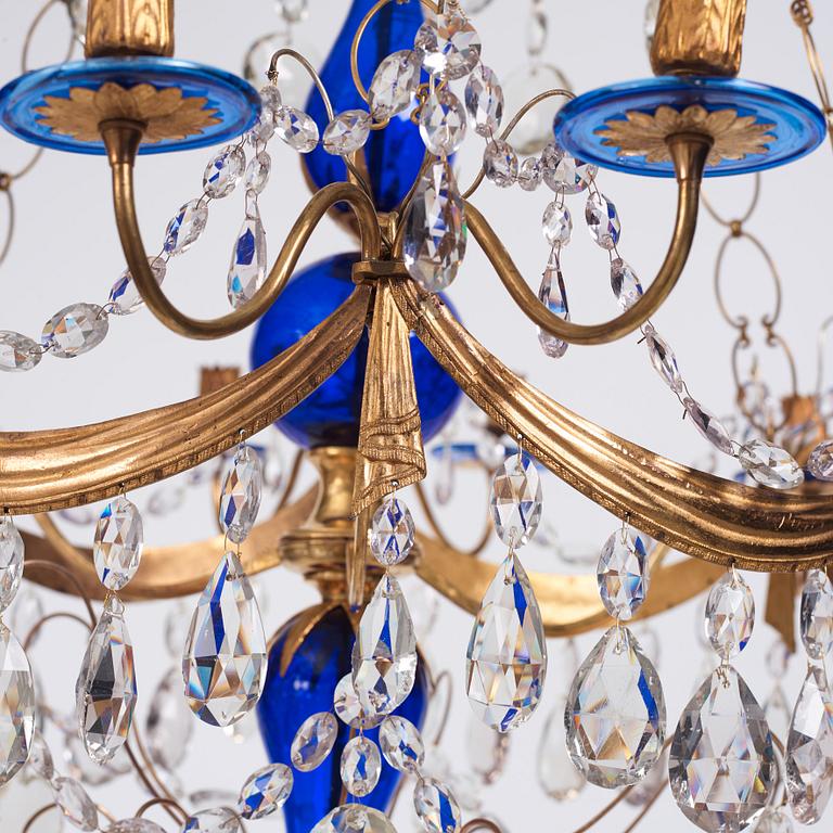 A nothern Europe Louis XVI twelve-light chandelier, second part of the 18th century.