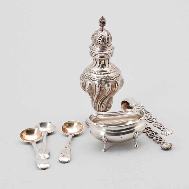 PARTI SILVER, 6 delar, Bla Charles Boyton, London, England, 1836/37. Vikt 218g.