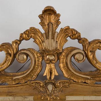 A 19th century rococo mirror.