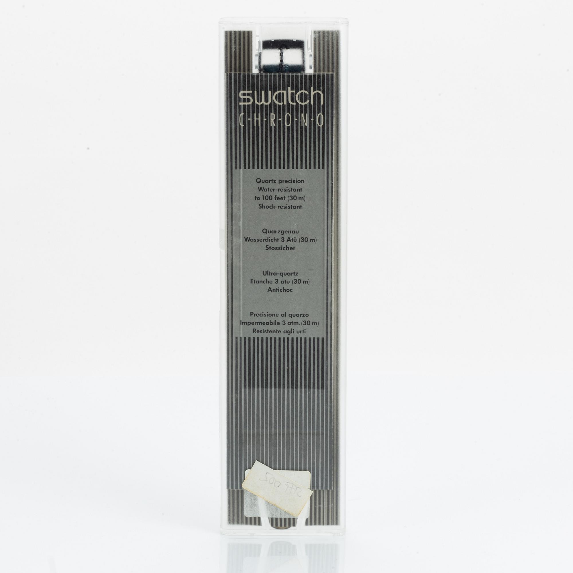 Swatch, Chrono, Timeless Zone, wristwatch, chronograph, 37 mm.
