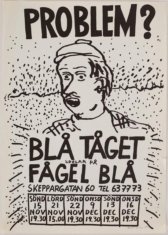 Carl Johan De Geer, litografi, 1980, signerad.