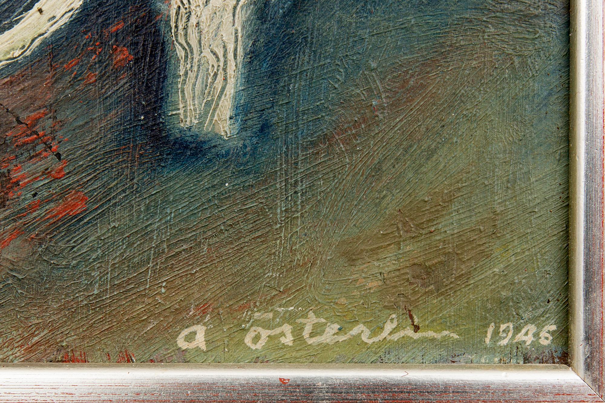 ANDERS ÖSTERLIN, olja på pannå signerad och daterad 1945.