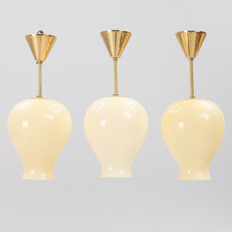 Ceiling lamps, 3 pcs, Swedish Modern, 1940s.