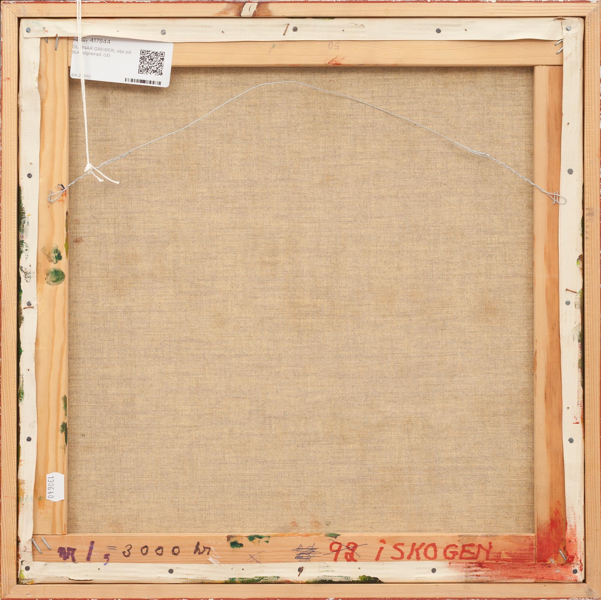 GUNNAR GREIBER, olja på duk, signerad.