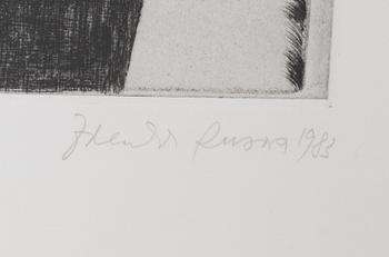 ZDENKA CALMEYER RUSOVA, etsning, signerad, numrerad och daterad 1/2 1983.