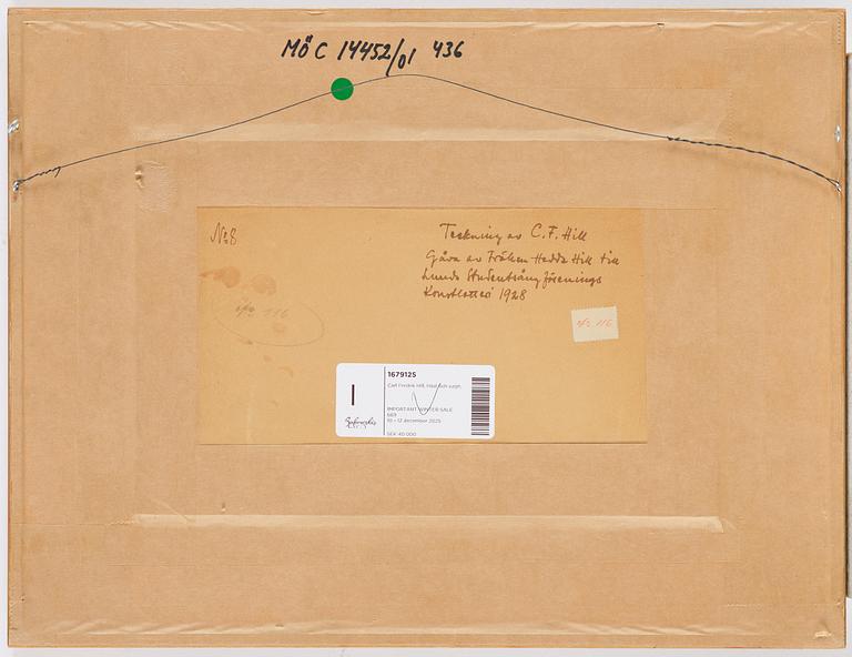 Carl Fredrik Hill, Horse with figure in Roman chariot.