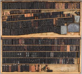 TYPKAST, fyra stycken, 1900-talets mitt.