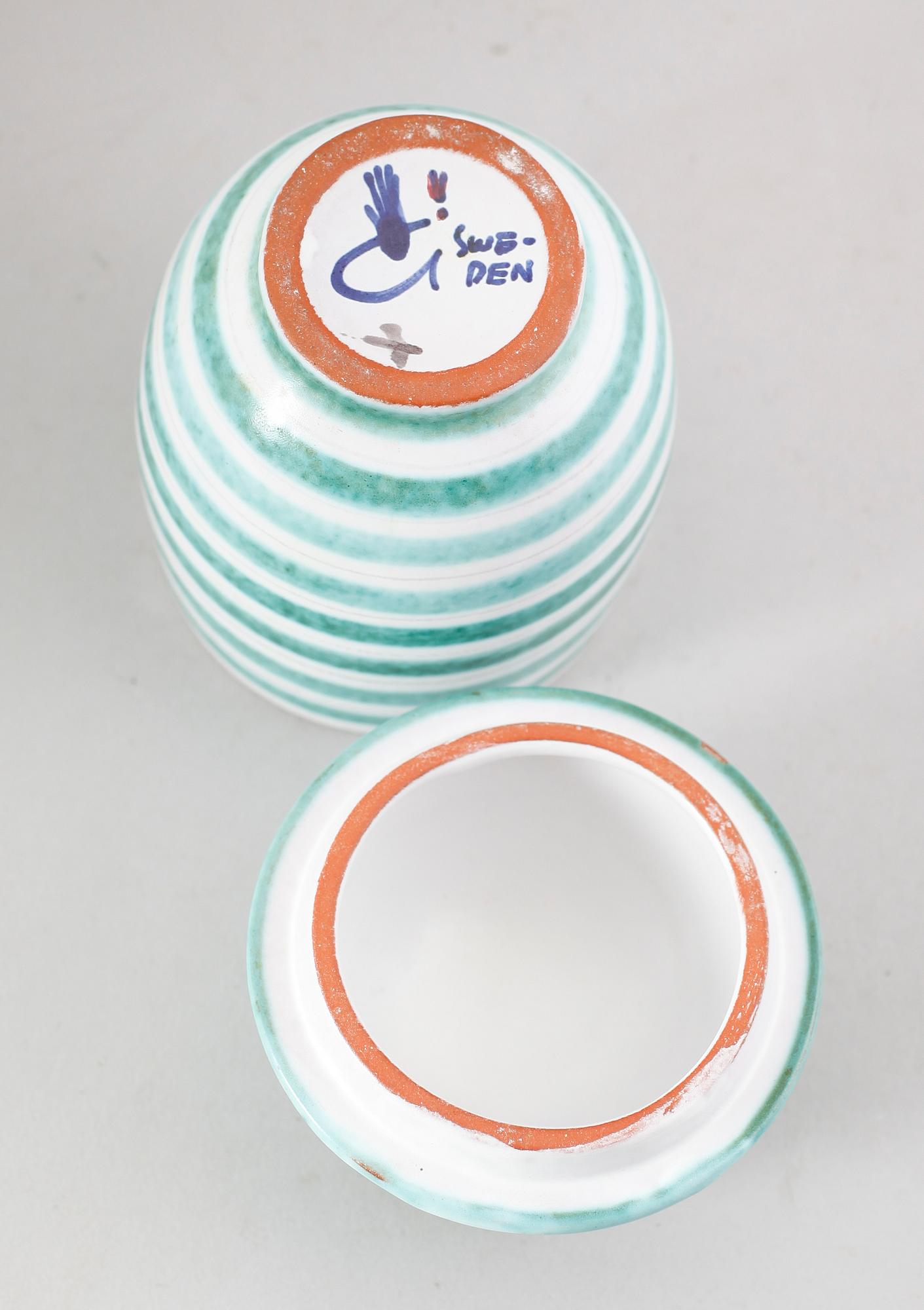 LOCKASK, fajans, Stig Lindberg, Gustavsbergs studio.