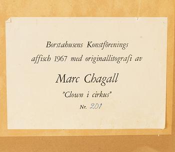 Marc Chagall, efter, färgliografi, numrerad 201/1000.