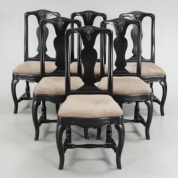 STOLAR, 6 st, senbarockstil, 1900-talets första hälft.