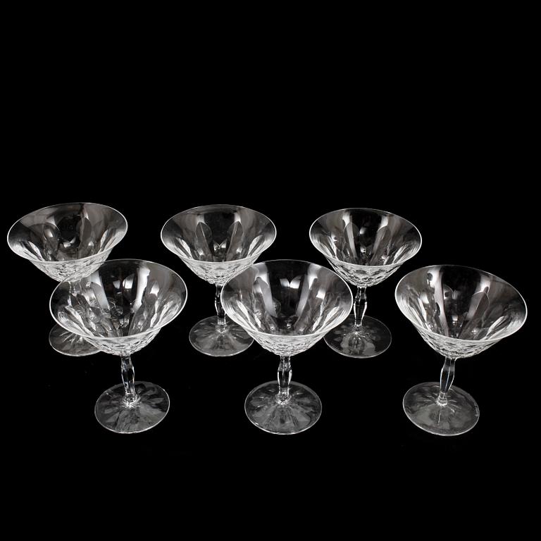 CHAMPAGNESKÅLAR, 6 st, "Gate" Simon Gate, Orrefors.