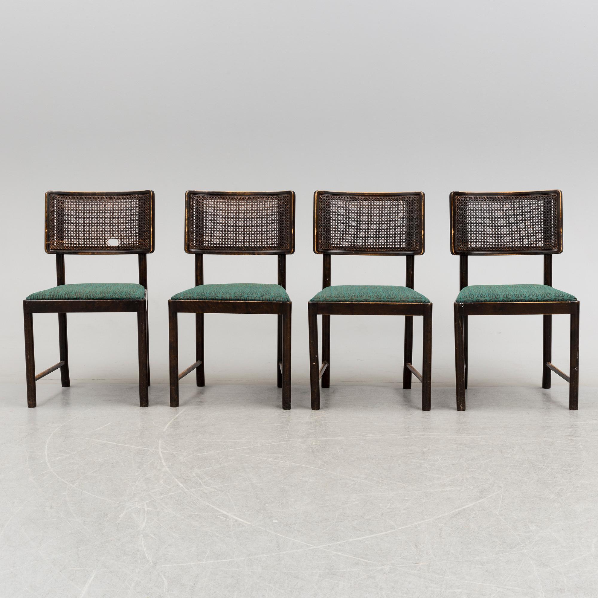 a set of four 'Bertil' chairs by Axel Einar Hjort, Nordiska kompaniet, 1934.