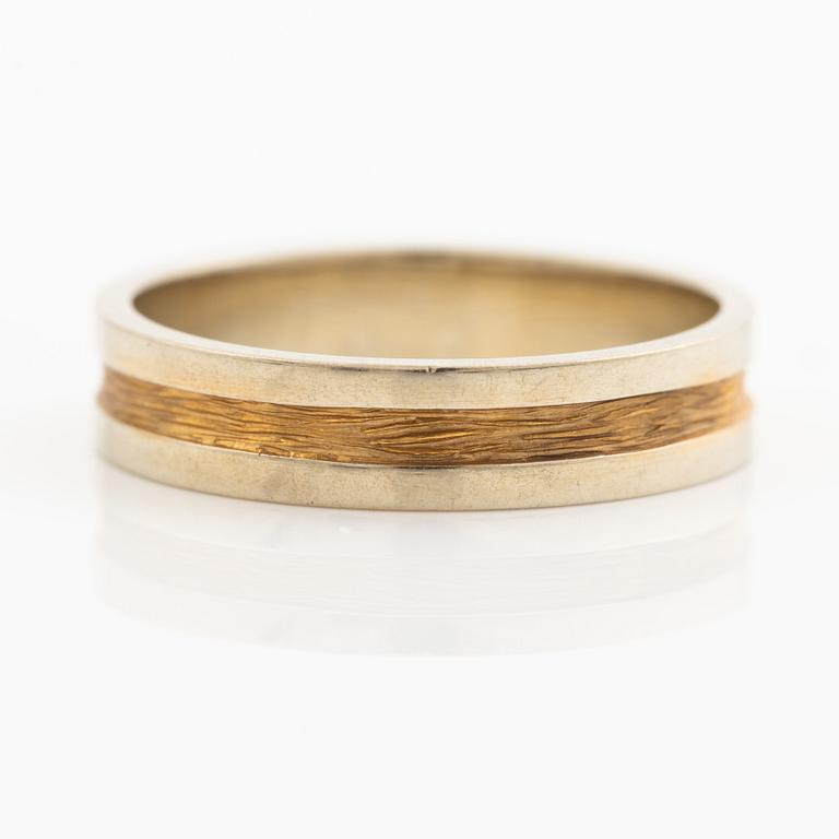 Lapponia, ring 18K gold and white gold, Finland 1977.