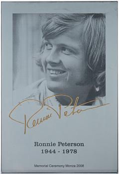 Ronnie Peterson, commemorative plaque from Monza 2008.