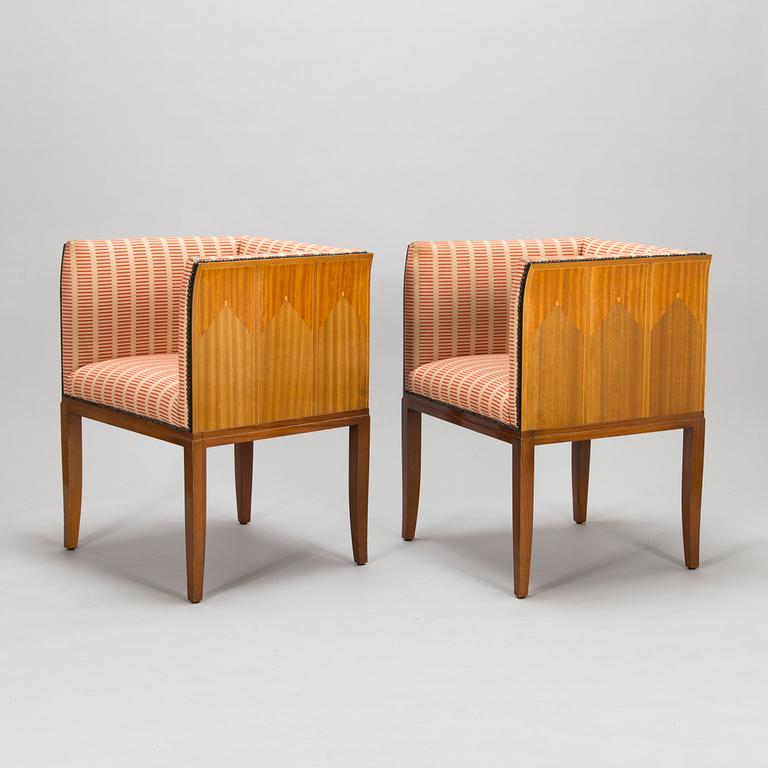 Eliel Saarinen, a late 20th-century 5-piece 'Saarinen house' furniture suite, Adelta oy, Finland.