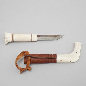 A knife by Magnus Fankki, signed MF.