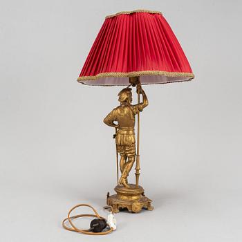 A metal table light, early 20tjh century.