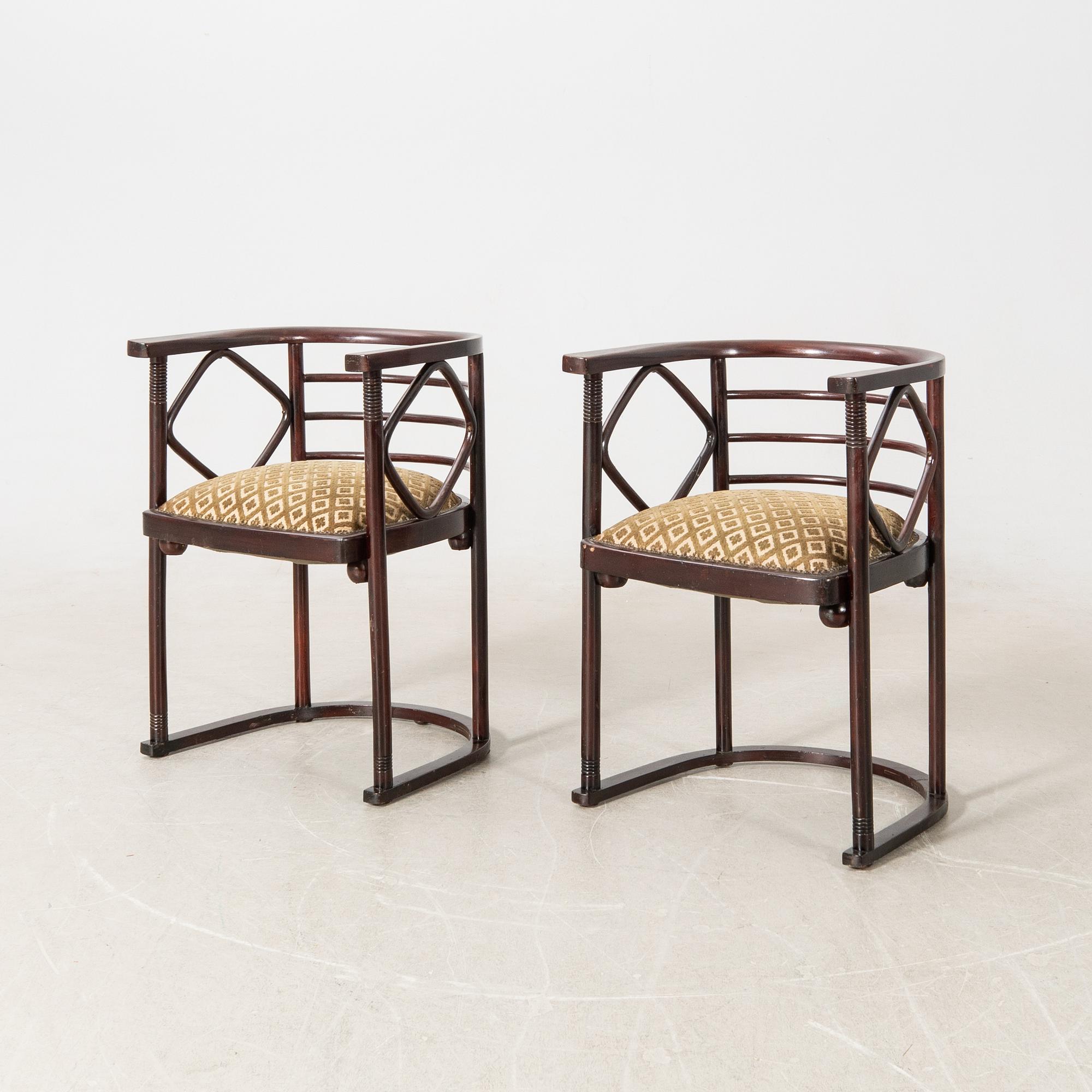 Karmstolar, ett par, Art Deco 1900-talets första hälft.