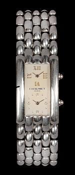 1129. ARMBANDSUR, Chaumet, 'Khésis', stål med briljantslipade diamanter.