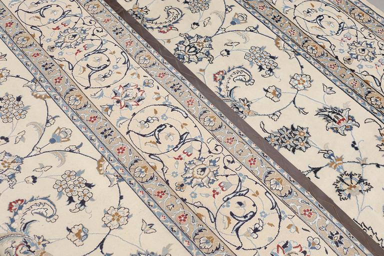 A carpet, Nain Part Silk, S.K 9 LAA, 340 x 250 cm.