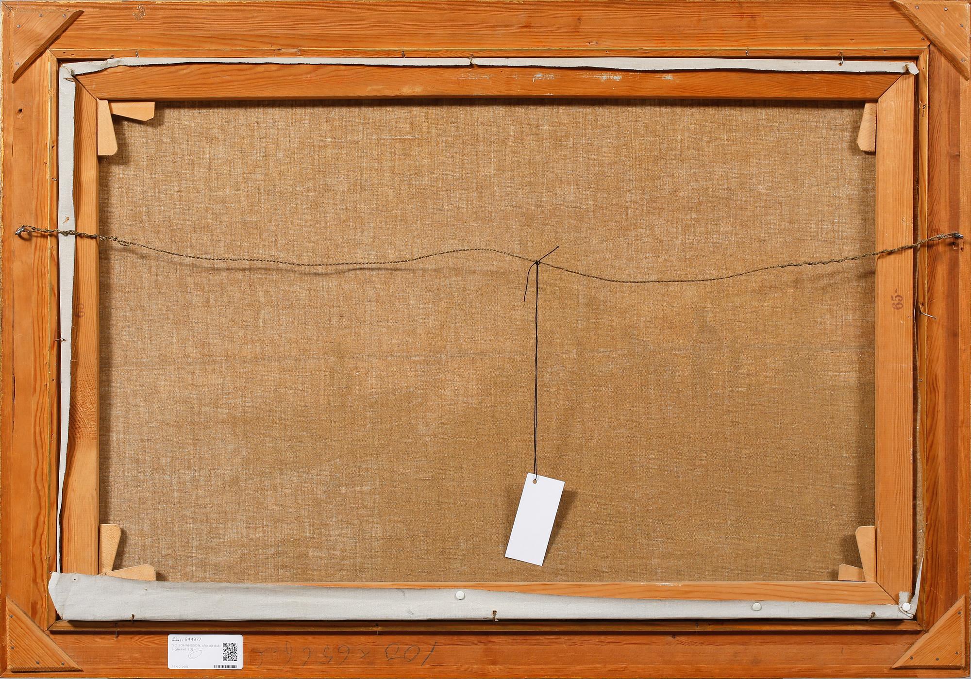 YO JOHANSSON, olja på duk, signerad.