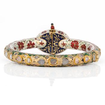 ARMRING, 'Kada', norra Indien, sannolikt Jaipur, 1800-tals.