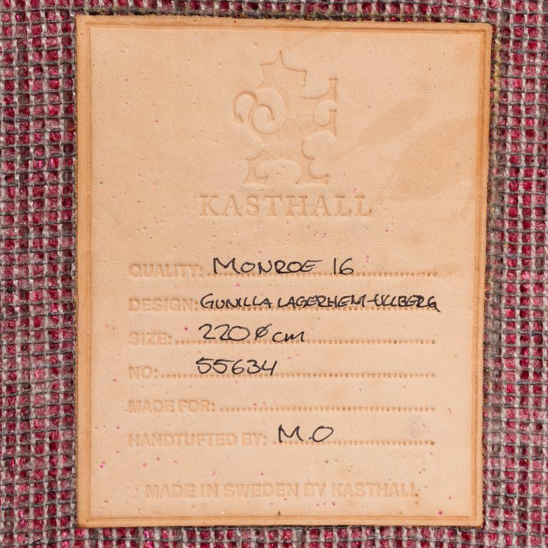GUNILLA LAGERHEM ULLBERG, MATTO, almost circular, "Monroe 16", tufted, ca 216 x 219 cm, Kasthall.