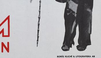 Gösta Åberg, a vintage movie poster, 'Rampljus (Limelight)', 1952.